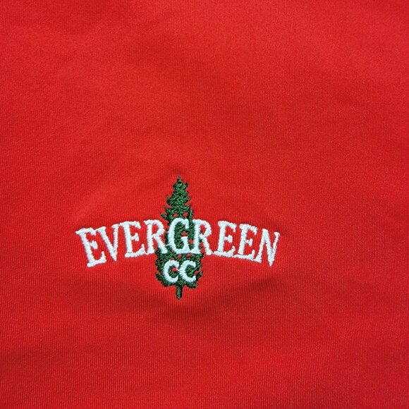 Footjoy Polo Shirt Mens XL Red Golf Performance Preppy Evergreen Country Club - Picture 3 of 13